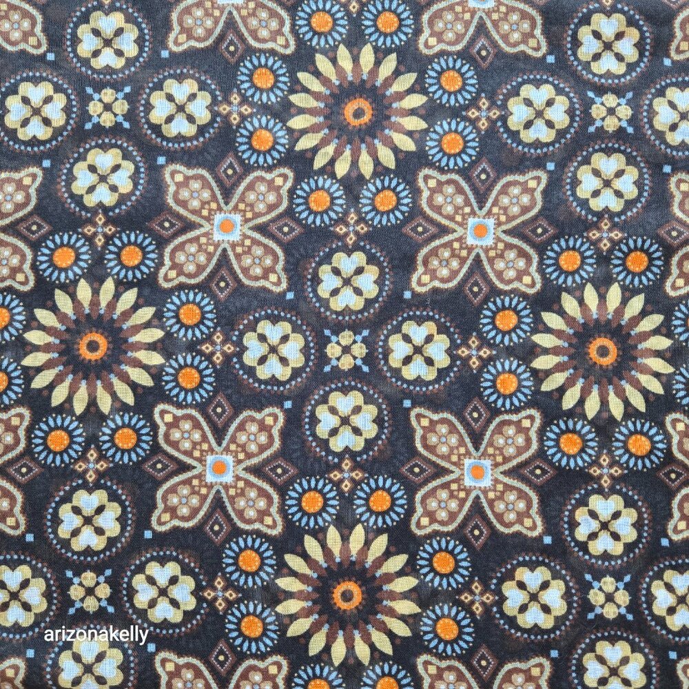 NWT Vera Bradley Medallian Flowers Brown Earth Tones Scarf - Picture 8 of 10